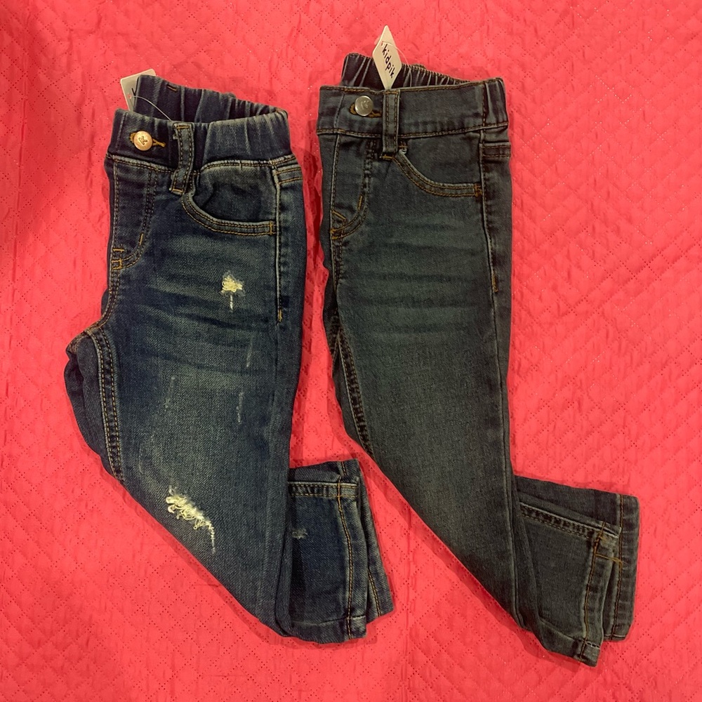 Toddler Bundle 2T Boys Girls Denim Jeans Pants - 2 Pairs